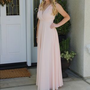 LU LU BLUSH MAXI DRESS